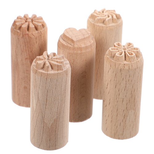 Εργαλεία κεραμικής Eease Wood Pottery Stamps Στήλες Ξύλινες σφραγίδες Φυσικές ξύλινες 1