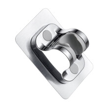 Adjustable Shower Head Holder with Strong Suction Cup, NoDrill Wall Mount Bracket, Silver