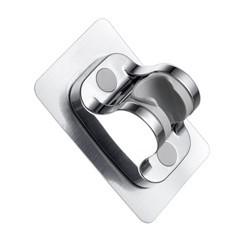 Adjustable Shower Head Holder with Strong Suction Cup, NoDrill Wall Mount Bracket, Silver