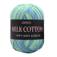Hilo Jygee50g/ovillo de 3 cabos de colores para tejer bufandas, mantas, almohadas y ganchillo. Hilo de algodón suave con leche. 23#