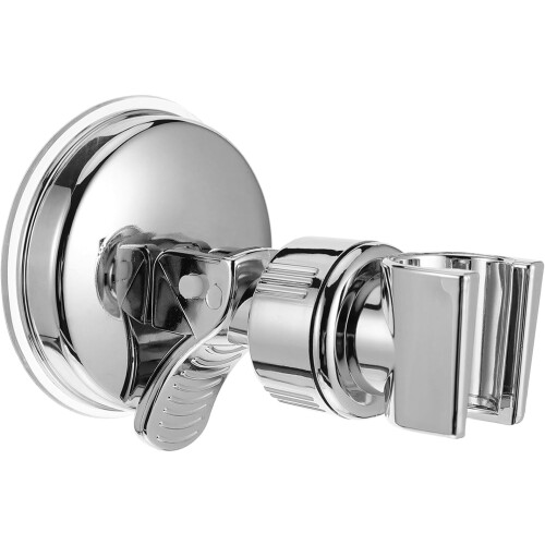 Adjustable Shower Head Holder Wall Mount with Suction Cup, Tool Install and Secure Grip