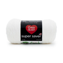 Hilo Red Heart Super Saver blanco, 1 paquete de 1 madeja.