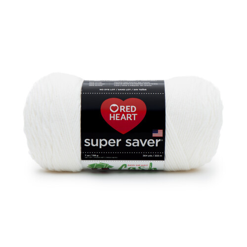 Νήμα Red Heart Super Saver Λευκό 1 συσκευασία των 1 κουβαριού