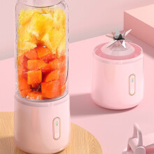 Quinlirra Portable Blender 16.9oz, USB Rechargeable Mini Blender with 6 Blades for Shakes, Smoothies, Office, Gym, Kitchen - Pink