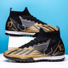 (Gold, 38) High-Top Soccer Shoes Unisex - TF/FG, Multi-Color Selection, Comfortable Durable Non-Knee Length