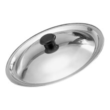 Frying Pan Lid Stainless Steel Pots Cover Metal Lid Bowl Cover Reusable Pot Lid Multipurpose Pot Pan Lid (23.5cm)