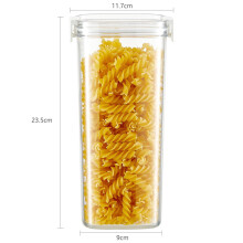 FloHua Kerstcadeaus Uitverkoop Verzegelde Keukenpot Transparante Graanbewaarpot Stapelbaar Dubbel Verzegelde Graanpot (1800ml)