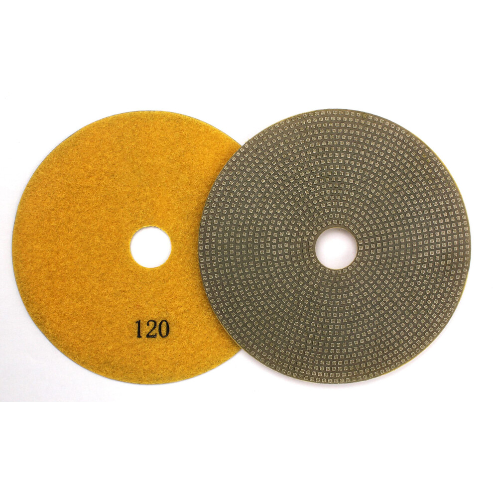 6 Inch Electroplated Diamond Polishing Pad 120 Grit Wet Dry Sanding Disc For Stone Tile Marble Granite 9113335112599