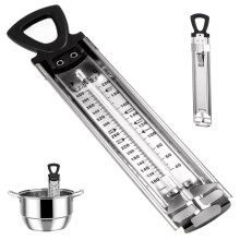 Candy Thermometer Stainless Steel Dual Scale with Adjustable Pot Clip for Baking and Frying