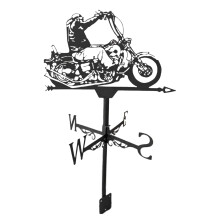 Metal Roof Weather Vane Motorcycle Design with 360 Rotation for Garden Yard Farm Decoration