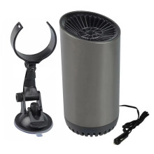 Car Heater 12V 200W Fast Heating and Cooling Defroster 360 Rotation with Suction Holder Black