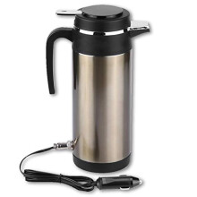 Car Kettle 12V 1000ml Electric Water Boiler Fast Heating Vacuum Insulation for Camping Travel Gold