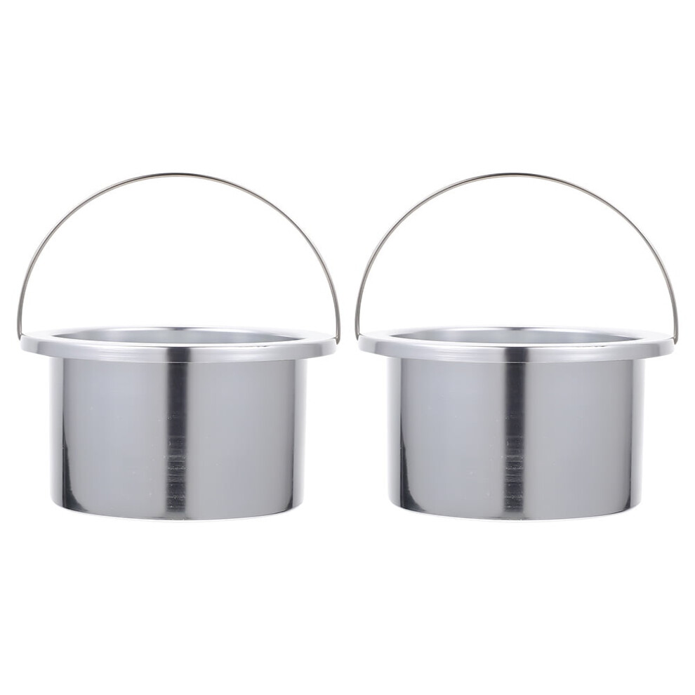 Tersarium 2Pcs Non-stick Wax Melting Containers Wax Melting Pots Aluminum Pots for Wax Heater