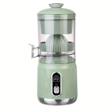Portable Electric Juicer with Automatic Pulp Separation, USB Rechargeable 0.5L Quick 20s Juice Maker for Home and Travel (Green)
