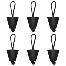 Kit universal de tapones de silicona para desagües de kayak Tomfoto (6 o 8 unidades) con cordón.
