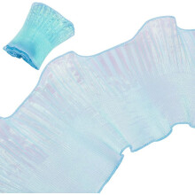 jardas de tecido de renda plissada com babados na cor ciano, 14 cm de largura, fita de tule com babados para borda, ideal para artesanato, costura,