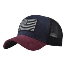 Gorra de camionero con la bandera estadounidense - Gorra de béisbol vintage para hombre, malla transpirable, gorra de algodón ajustable