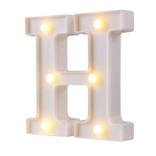 ZHOUBA LED Letter Lamp Switch Design Αδιάβροχο Νυχτερινό Φως με Γράμμα Αλφαβήτου για Party Club Bar H
