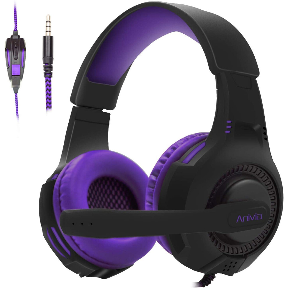 Anivia Headphones With Microphone Surround Sound Active Noise Canceling Wired Gaming Headphones - 3.5Mm Audio Jack 9389440305625