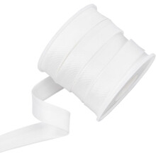 13.6 Yard Satin Bias Tape 15mm/0.6inch Double Fold Satin Binding Bias Ribbon for Cheongsam Decoration Clothing Seaming Piping White