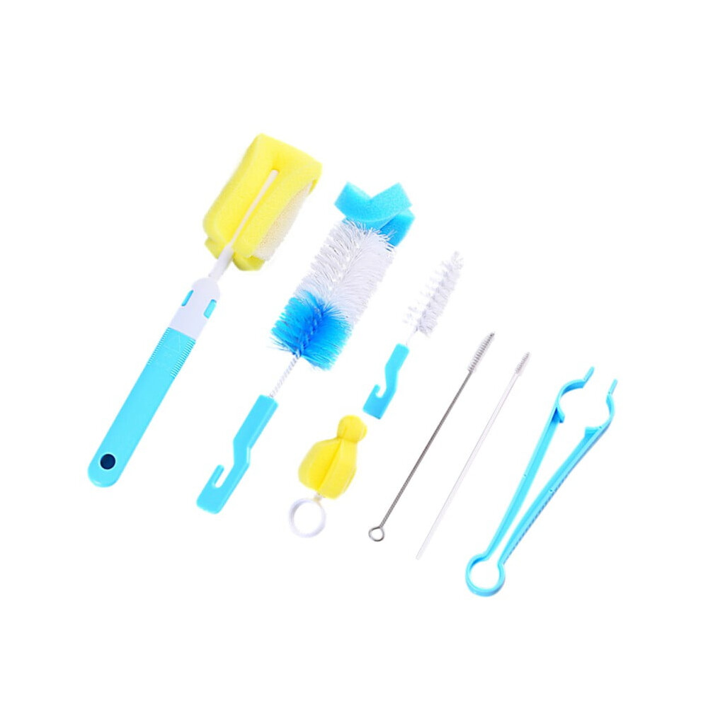 5/7 Pcs Bottle Brush Cleaner Kit, Sponge Cups Nursing Bottle Baby Nipple Pacifier Straw Brushes, Cleaning Brush Set