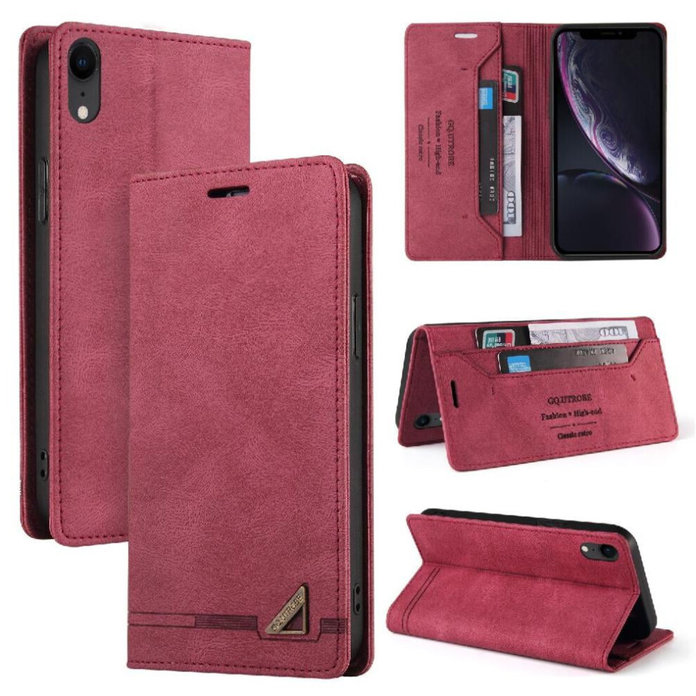 Case For Compatible With Iphone Xr Premium Leather Kickstand Two Card Slots Premium Leather 9389440307193