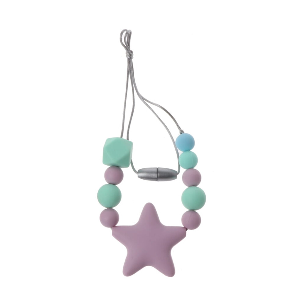 1PC Silicone Teething Necklace With Chew Beads For Baby Teethers BPA Free Mommy