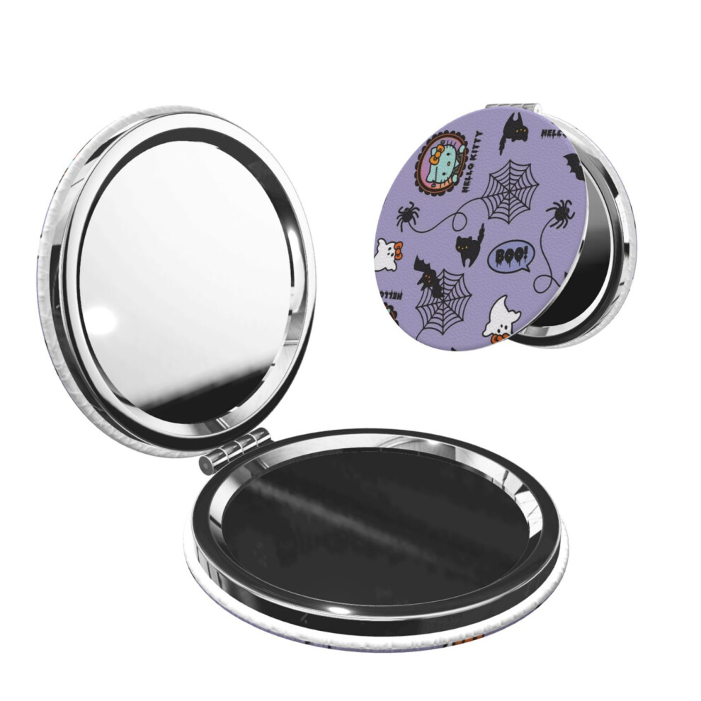 Hello Kitty Pocket Mirror, Portable Magnifying Compact Travel Makeup Mirror, 2-Sided Handheld Small Mirror