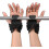 2 Pcs Leather Weight Lifting Hooks with Wrist Support for Strength Training and Pull Ups, Black 4