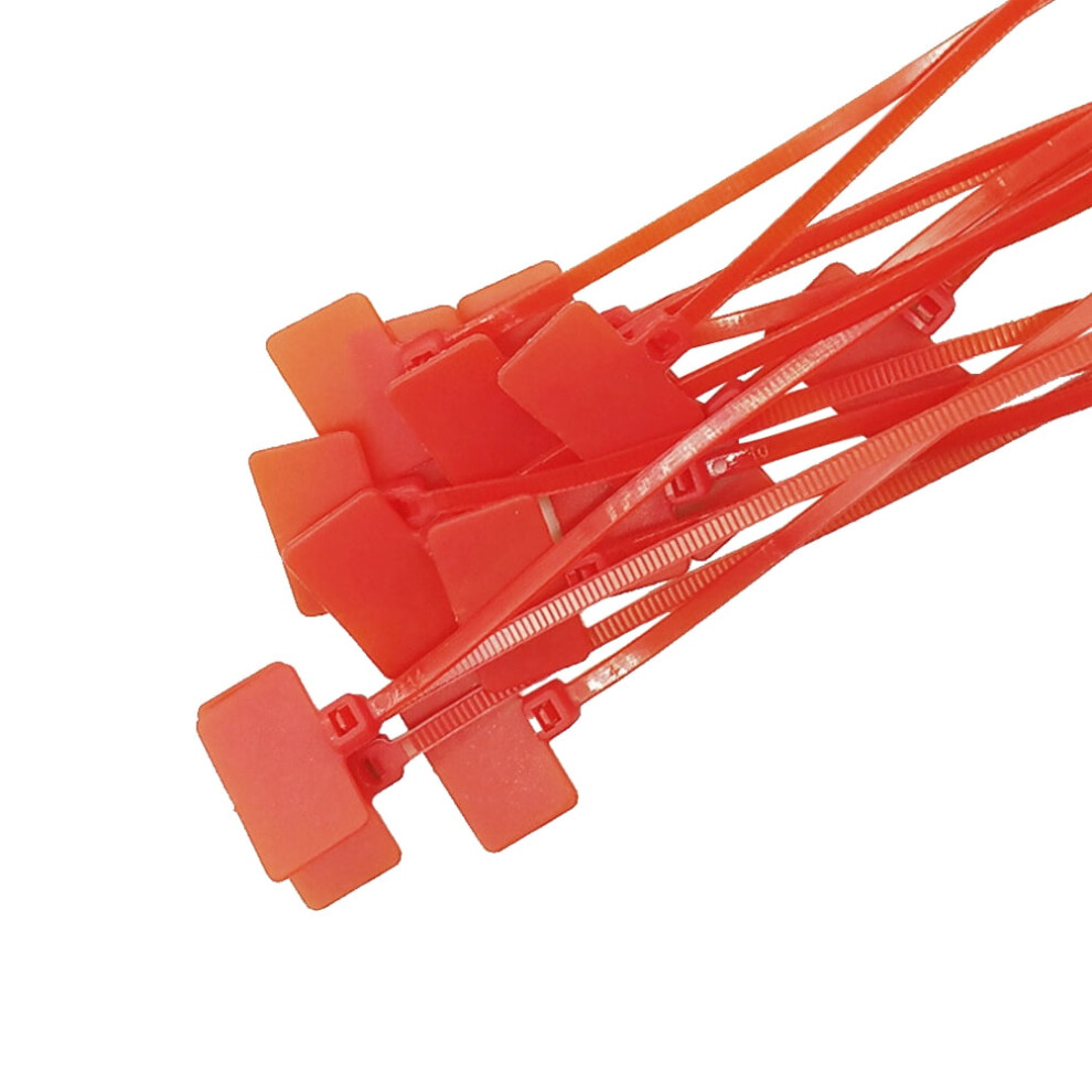 Guangmc 250 Pcs Red Cable Tie Wraps Zip Ties Self-Locking Cable Tag Organizer 9389440722729