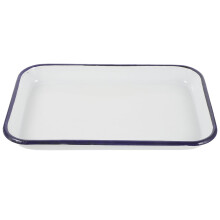 Household Enamel Baking Dish Rectangular Roasting Pan Multi-use Baking Tray Non-stick Roasting Tray