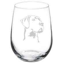 Wine Glass Goblet Gift Great Dane Face (17 oz Stemless)