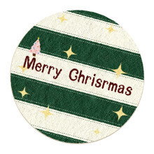 Christmas White & Green Striped Round Carpet, Crystal Velvet Non-Slip Bathroom Floor Mat, Super Absorbent Holiday Bedroom Bedside Rug