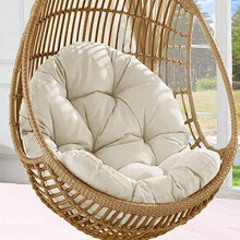Wovte Hanging Egg Chair White Outdoor Seating Cushions