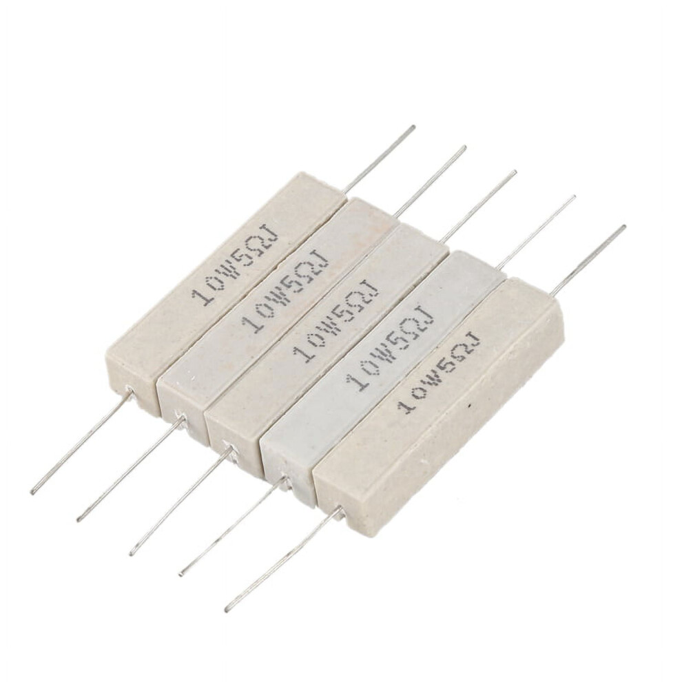 5Pcs Wirewound Ceramic Cement Resistor 5 Ohm 10W Watt 5% 9389440355651