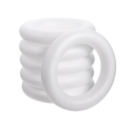 YULIJU 6Pack Foam Wreath Forms for DIY Crafts & Decor