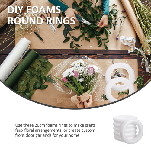 YULIJU 6Pack Foam Wreath Forms for DIY Crafts & Decor 2