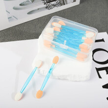 Janrevotw 7.5cm Mini Double-Ended Latex Sponge Eyeshadow Stick One Swipe Portable 30pcs Box Eyeshadow Brush Nail Brush