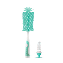 Gecheer 2 in 1 Silicone Bottle Brush Set, Detachable Nipple & Bottle Cleaner for Narrow Neck Feeding Bottles