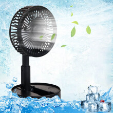 Xerdsx Portable Foldable Standing Fan, Rechargeable USB, Adjustable Height, Battery Operated, Compatible with Personal Use
