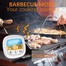 Cyber Monday Deals 2024: Viflosae BBQ Tools with Electronic Grill Thermometer, Touch Screen Timer & Meat Alarm - Kitchen Grilling Accessories