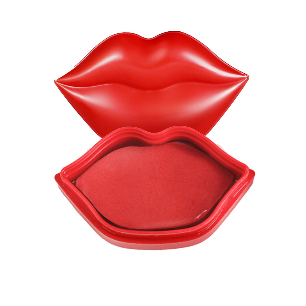20Pcs Moisturizing/Plumping Lip Mask, Restores Moisture Mask for Dry Lips and Lines Overnight Care, Gel Treatment Masks  (Red)