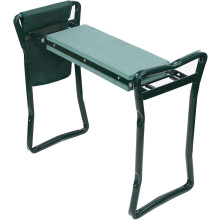 Portable Garden Kneeler & Seat with Tool Pouch, Foldable Lightweight Bench, EVA Foam Pad for Knee Protection, Green