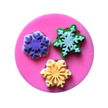 Food Grade Silicone Molds Fondant Molds For DIY Cake Decoration Chocolate Candy UV Resin & Epoxy Resin Jewelry Making Snowflake Pink 55x10mm DIY