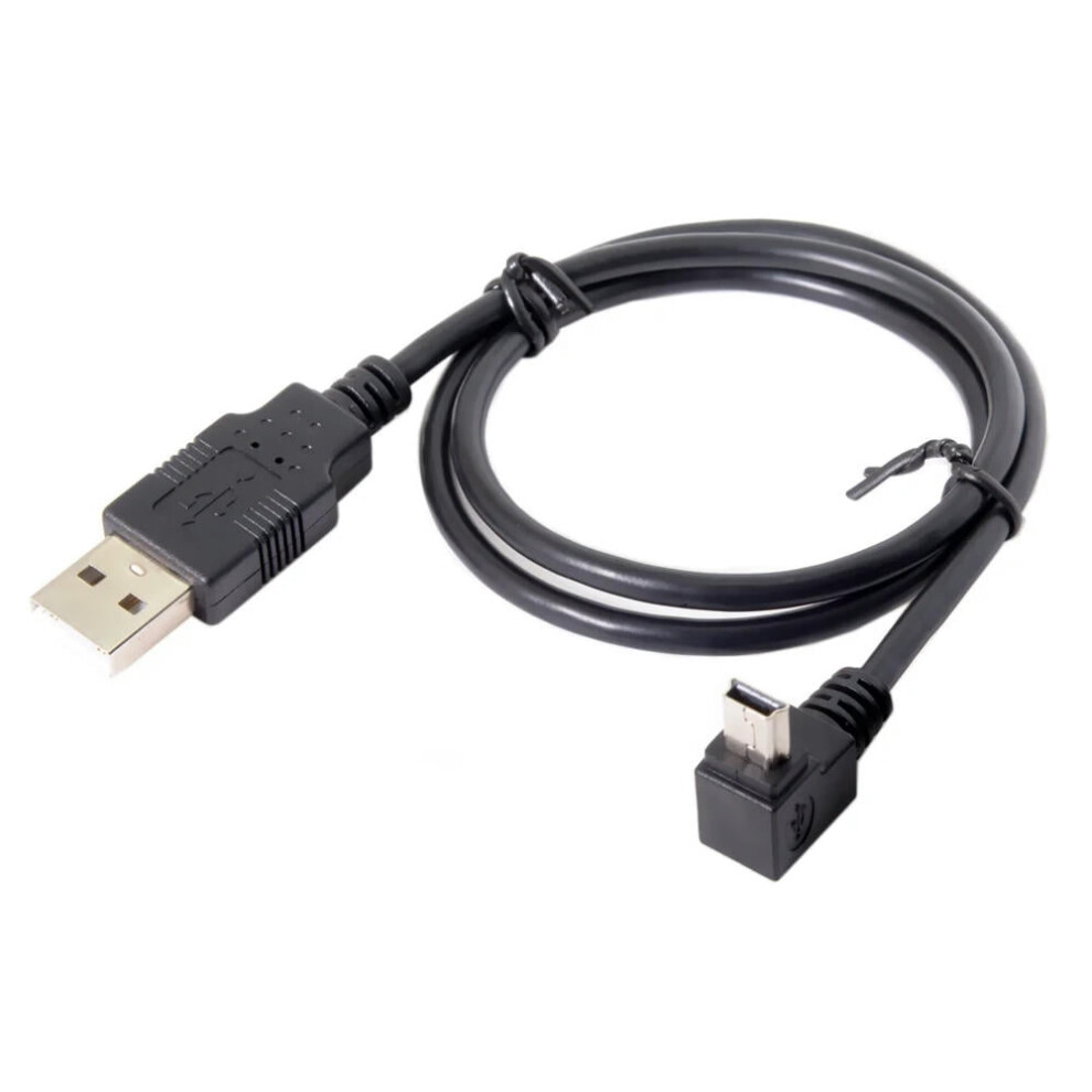 For Mini Usb B 5Pin Male 90 Degree Up Angled To Usb Male Cable 0.5M 9389440452046