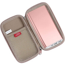 Hermitshell Hard Travel Case fits EnergyCell/POWERADD Pilot 4GS 12000mAh 8-Pin Input Portable Charger (Rose Gold)