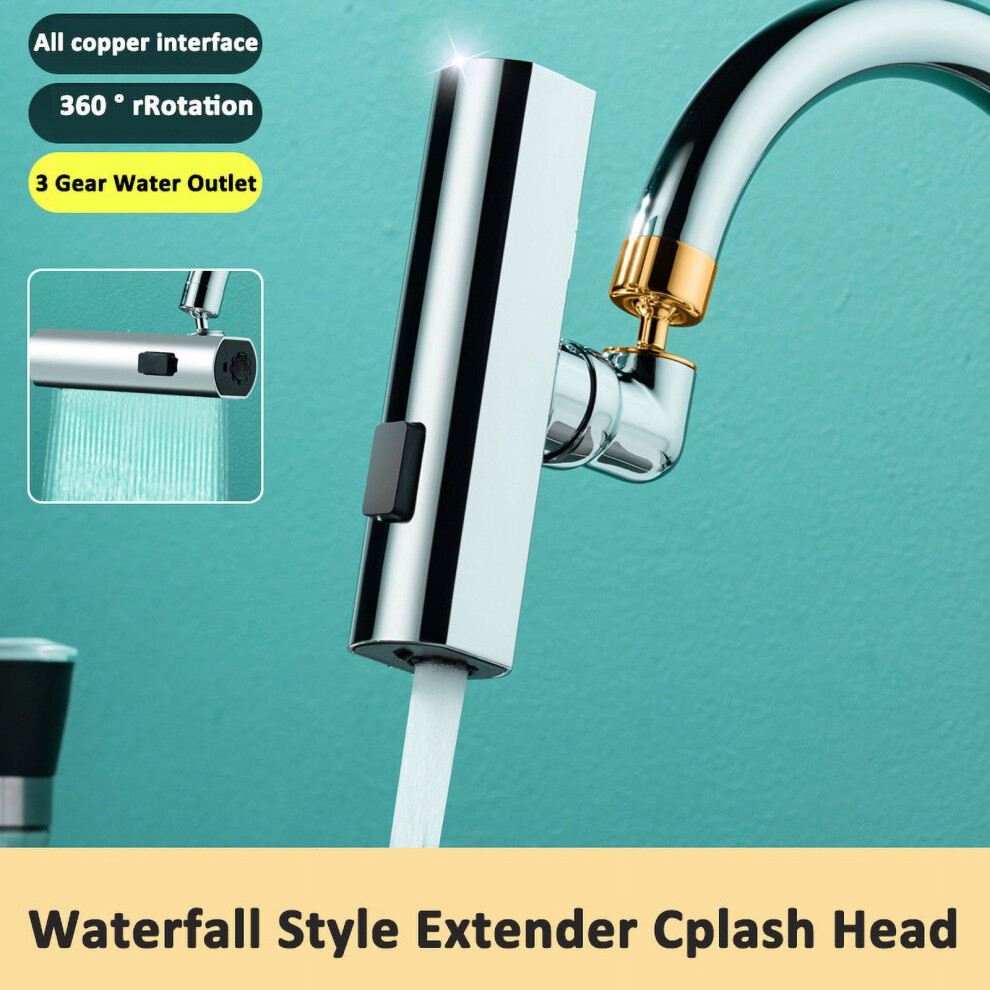Dekaxid Multifunctional 3 Modes Water Tap Nozzle Extension Kitchen Faucet Waterfall Outlet Splash Proof Universal 360 Rotating Bubbler 9389440498938