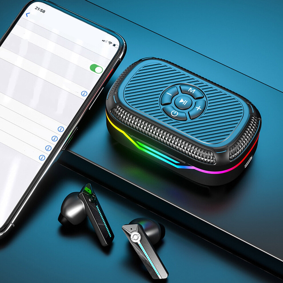 Lulshou Bluetooth Headphones, Wireless Earphones With Semi In-Ear Rgb 600Mah Battery, Mp3 Playback, Compatible With Devices Light 9389440499430