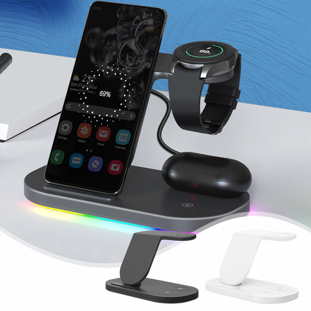 Jacenvly 15W Fast Charging 3-In-1 Wireless Charger With Lighting, Compatible With Iphone & Samsung, Kitchen Decor 9389440533486
