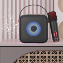 Wireless Microphone for Home Audio Karaoke, Bluetooth 5.3 Rechargeable PA System, Portable Speaker with Subwoofer